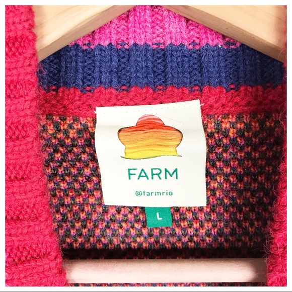 Farm Rio Full of Hearts Mock Neck Sweater Size Large - Picture 7 of 12